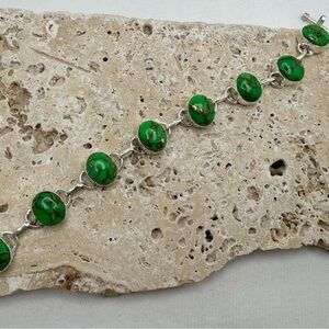 Green Copper Turquoise Bracelet